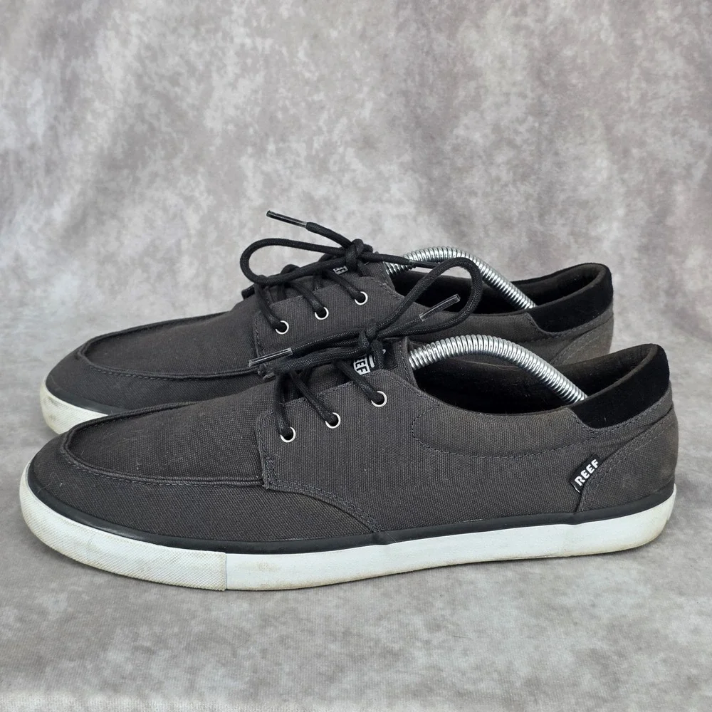 Reef Deckhand 3 Mens Comfort Boat Sneakers Shoes 11.5 Gray Non Slip